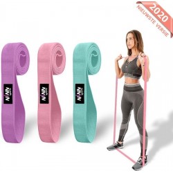 NINN Sports Totall Body Weerstandsbanden van hoge kwaliteit - Set van 3 - Katoenen Fitness Elastiek van Premium Materiaal