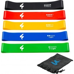 SWILIX ® Weerstandsbanden Set Van 5 - Resistance Bands - Fitness Elastiek