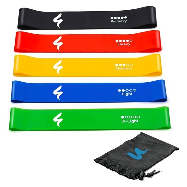 SWILIX ® Weerstandsbanden Set Van 5 - Resistance Bands - Fitness Elastiek