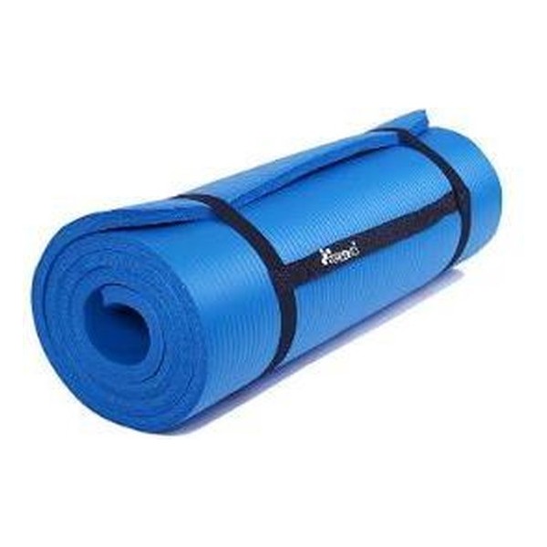 Sens Design - XL Yogamat (1,5 cm dik, extra lang & breed 190x100 cm) ,fitnessmat, pilates, aerobics - Blauw