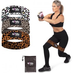 NINN Sports - Weerstandsbanden set van 3 Cheetah - Bootybands - Weerstandsband - Resistance band - Fitnessband