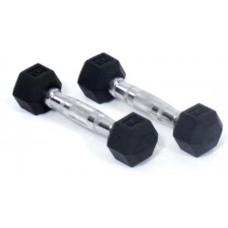 Core Power Rubber Hex Dumbbells - 1 kg (per paar)