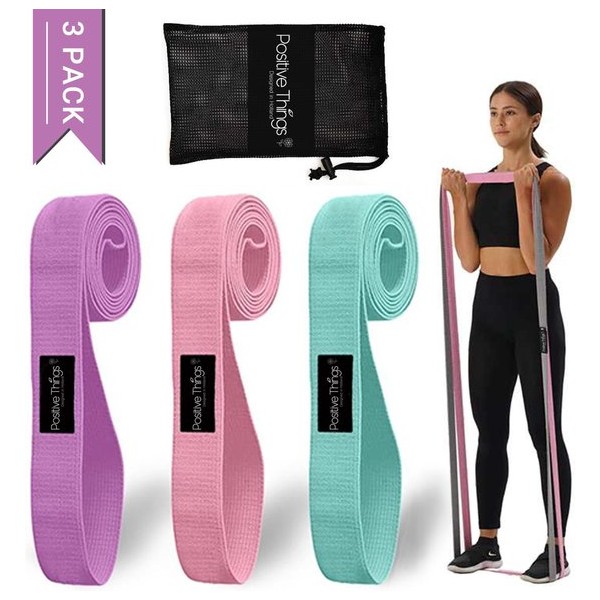 Fitness Elastieken Resistance Bands set van 3 - Full Body Fitness Elastieken - Weerstandsbanden - Lange banden