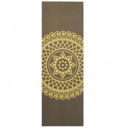 Yogamat sticky extra dik mandala donkergroen - Lotus - 6 mm