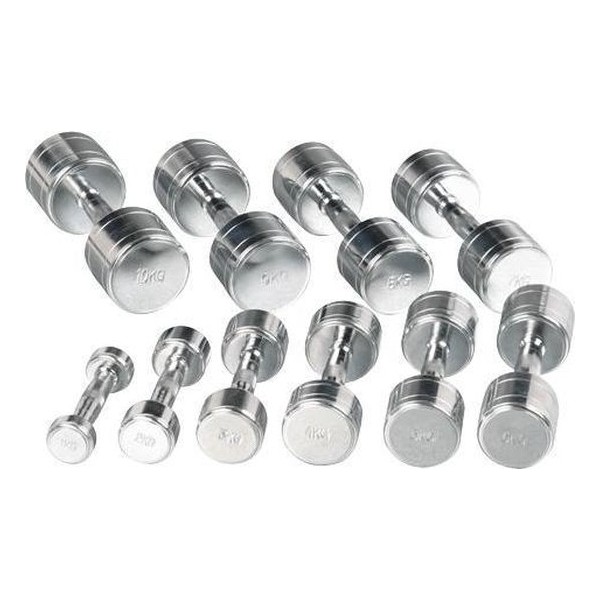 Bodytrading Chromen Dumbbells CHDU - 6 KG per paar - Chroom