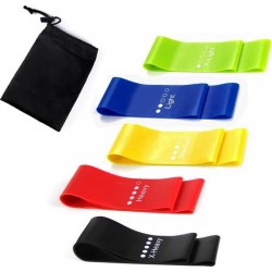 GymLife Essentials - weerstandsbanden - set van 5 - booty bands - resistance bands - fitnessbanden