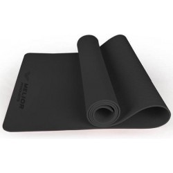 Yoga Mat | 10 mm | Donkergrijs | TPE |183cm x 61cm x 1cm | Anti-slip | Gymmat |