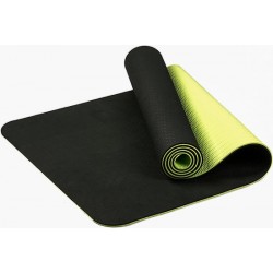 Comfortabele Yoga Mat van antislip materiaal met goede demping, twee lagen en 6mm dik