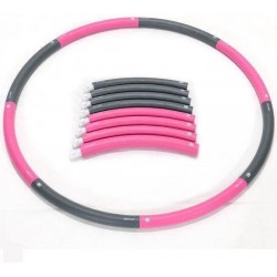 Weight hoop New Style - Fitness Hoelahoep - 1.4 kg - Ø 100 cm - Roze/Grijs