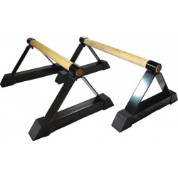 Strongman Parallettes Opdruk Set - laag - hout - metaal