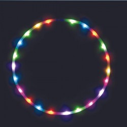 Regenboog Hoelahoop met 24 geïntegreerde LEDs 90CM Goud