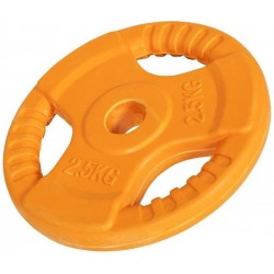 Gorilla Sports Halterschijf 2,5 kg Gripper Gietijzer (rubber coating)