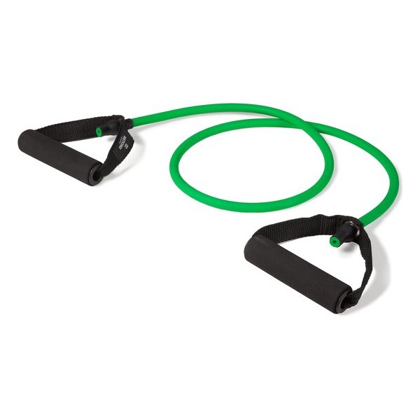 Matchu Sports - Fitness Elastiek met handvat - Medium (groen) - Met handvatten