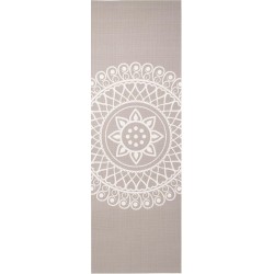 Yogamat sticky extra dik mandala taupe - Lotus - 6 mm