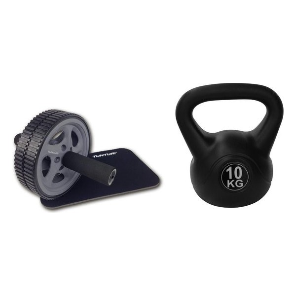 Tunturi - Duoset - Trainingswiel - Met Kniemat - Kettlebell 10 kg