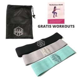 Ninety Nine Fitness - Resistance Band - 3 Weerstandsbanden Set - Fitness Elastiek - Incl. Draagtas en Handleiding