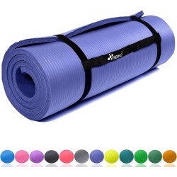 Yoga mat donker blauw, 190x100x1,5 cm dik, fitnessmat, pilates, aerobics