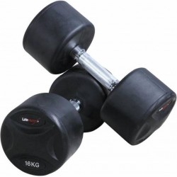 Vaste rubberen dumbbellset (2 stuks per set) - 7kg