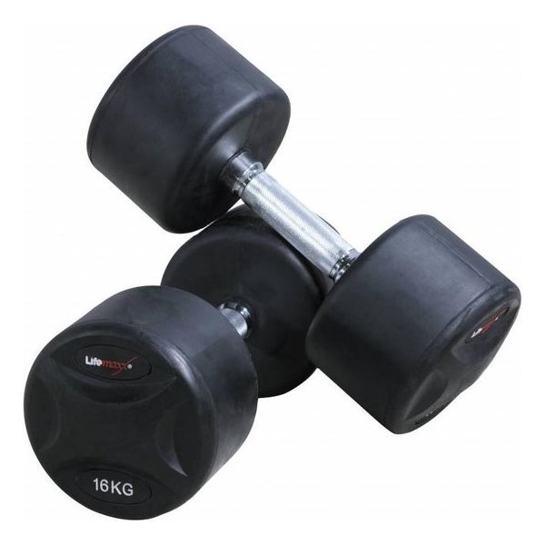 Vaste rubberen dumbbellset (2 stuks per set) - 7kg