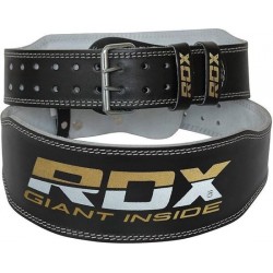 RDX Gym Lederen Gewichtenhef Riem - 2XL - Zwart - Leer