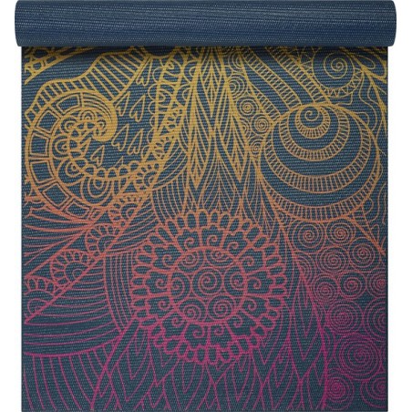 Gaiam Vivid Zest Yoga Mat - Blauw, Geel, Paars - 173 X 61 X 0.4 Cm