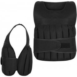 Duo Bakkersport 15 KG Gewichtsvest  - Geschikt voor Dip Bars / Pull-Ups - Trainingsvest Weighted Vest - Zwart