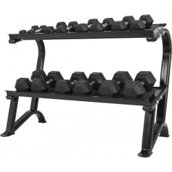 Gorilla Sports Hexagon Dumbellrack Geschikt voor 14 dumbells (staal)