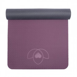 Yogamat grip TPE extra dik aubergine - Lotus