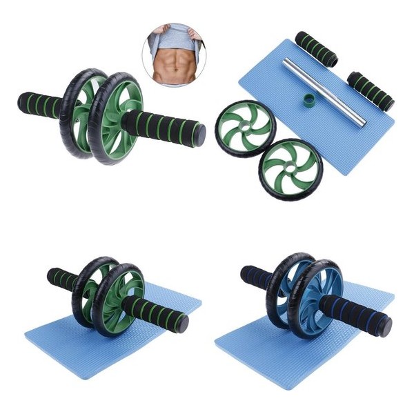 Ab Wheel - Ab Roller - Ab Wiel - buikspiertrainer - Fitness Wiel - Training Wiel - Met Fitness Mat