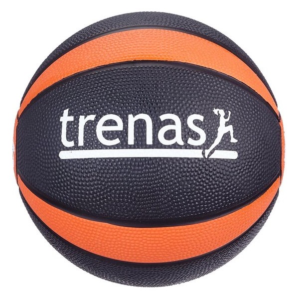 Trenas - Pro Medicijnbal - Medicine bal - Rubber - 1.5 kg - Zwart-Oranje