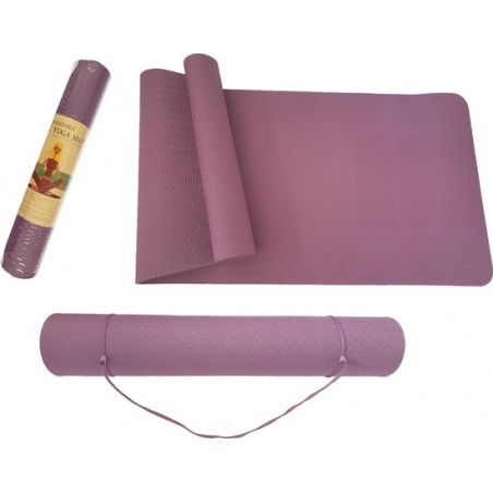 Yogamat - TPE - Eco Friendly - Non Slip - 183 x 61 x 0.6 cm - Paars