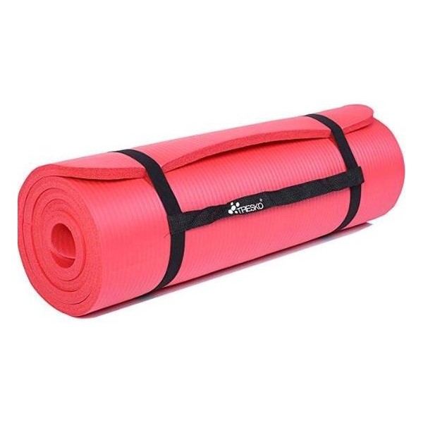 Sens Design - XL Yogamat (1,5 cm dik, extra lang & breed 190x100 cm) ,fitnessmat, pilates, aerobics - Rood