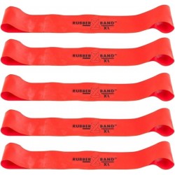 Mini bands Zwaar - Rood - 10 stuks - Dittmann - Fitness elastiek