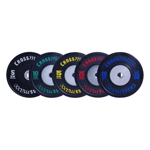 Competitie Olympische Bumper Plate 50mm 25 kg - zwart