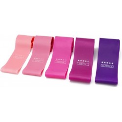 Resistance Bands - Weerstandsbanden - Fitness Elastiek - Fitness - Booty Band - Resistance Band Set 5 Stuks - Roze