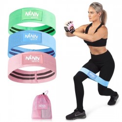 NINN Sports - Weerstandsbanden set van 3 exclusief - Bootybands - Weerstandsband - Resistance bands - Fitness elastiek