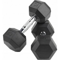 Rubberen hexagon dumbbellset (2 stuks/set) - 27,5kg