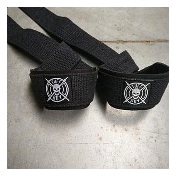 Tuff Guy - Lifting Straps Zwart - Support en Hulp bij Fitness, Bodybuilding, Powerlifting, Gewichtheffen en Crossfit