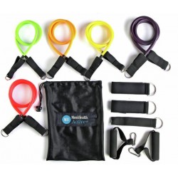 Men's Health Multifunctionele weerstandstubing Set | Weerstandsbanden | Fitness elastieken & resistance training bands