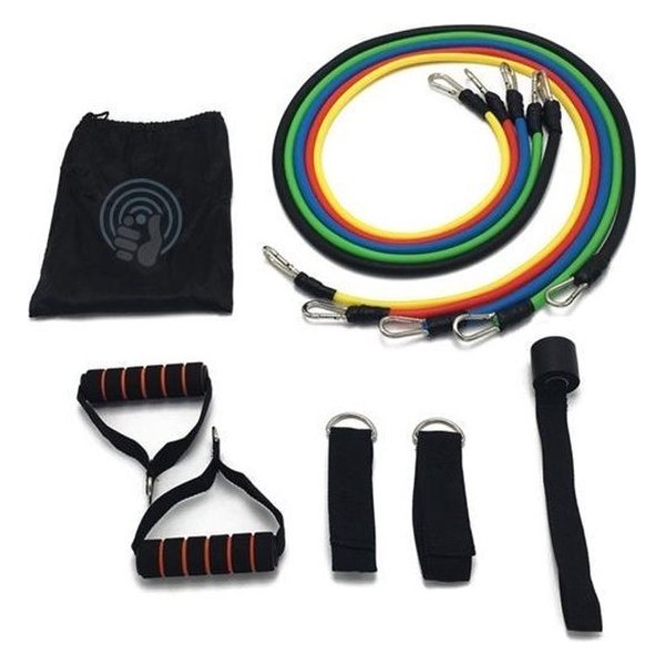 Fitness weerstand gewichten set - weerstandsbanden - resistance bands - elastiek set - thuistraining / home workout -