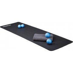 relaxdays yoga mat 1 cm dik - zacht - verschillende kleuren - met draagriem