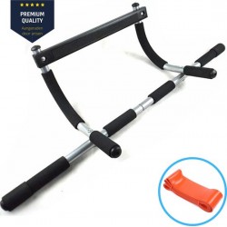 Professionele 3 in 1 Optrekstang Set met Pull Up Bar Assistance Band - Opdruksteun - Fitness Weerstand Elastiek - Deurstang