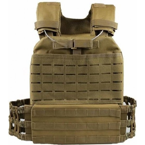 ALWAYS PREPARED - Crossfit & Fitness Gewichtsvest 6/9 KG - Tactical Vest & Trainingsvest - Khaki