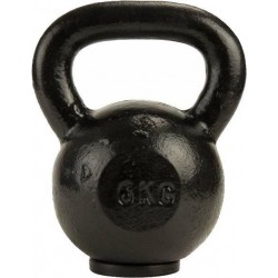 LMX Kettlebell - IJzer - met rubberen voet - zwart - 6 kilo