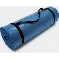 Yogamat, Fitnessmat blauw 190 x 100 x 1,5 cm gymnastiekmat fitness yoga gym joga vloermat fitniss sportmat fitnis - Multistrobe