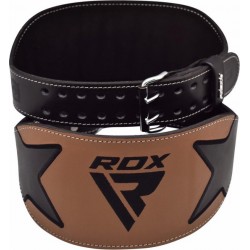 RDX Powerlifting Riem 15 cm - 2XL - Zwart - Leer