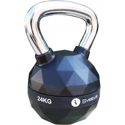 Sveltus Kettlebell Diamond 24 Kg Staal/polyurenthaan Zwart