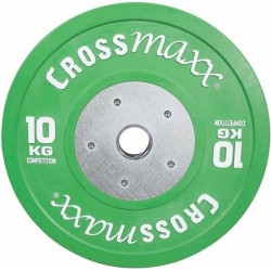 Gekleurde Competitie Olympische Bumper Plate 50mm 10 kg - groen