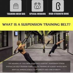 Fit&Healthy Professionele Suspension Trainer - Zwart / Geel - Tot 440KG