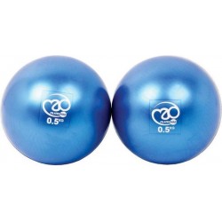 MADFitness - Gewichtballen - 2 x 0,5 Kg - PVC - Diameter 12 cm - Blauw